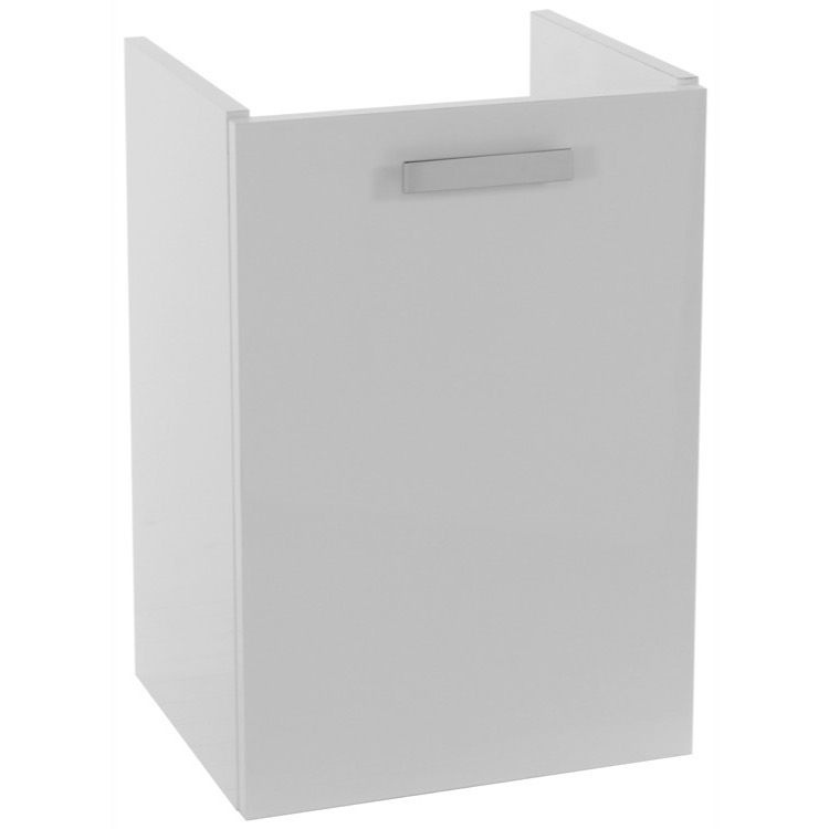 ACF L423BW 15 Inch Wall Mount Glossy White Bathroom Vanity Cabinet